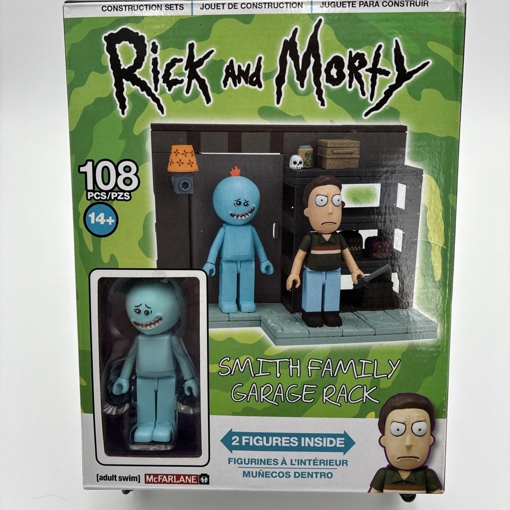 McFarlane Rick and Morty Smith Family Garage Rack Construction Set 108 Pcs 12829